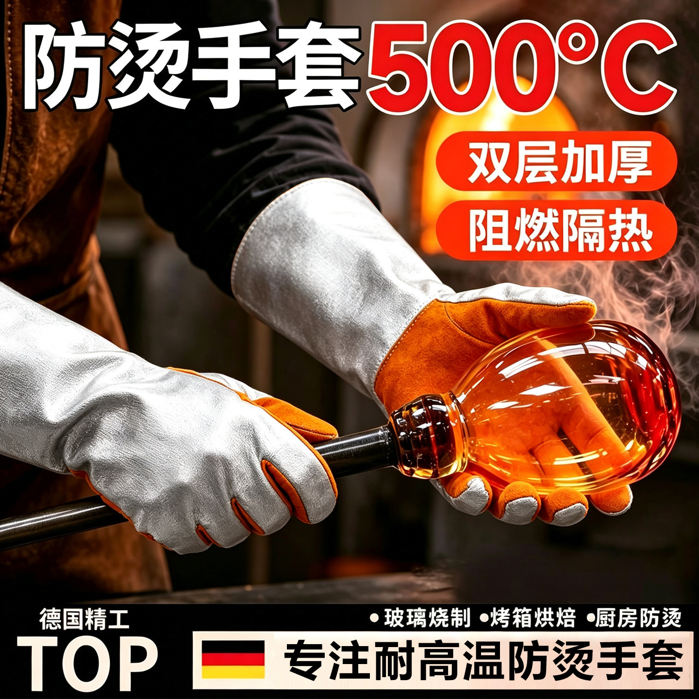 隔热手套耐高温防烫500度图片
