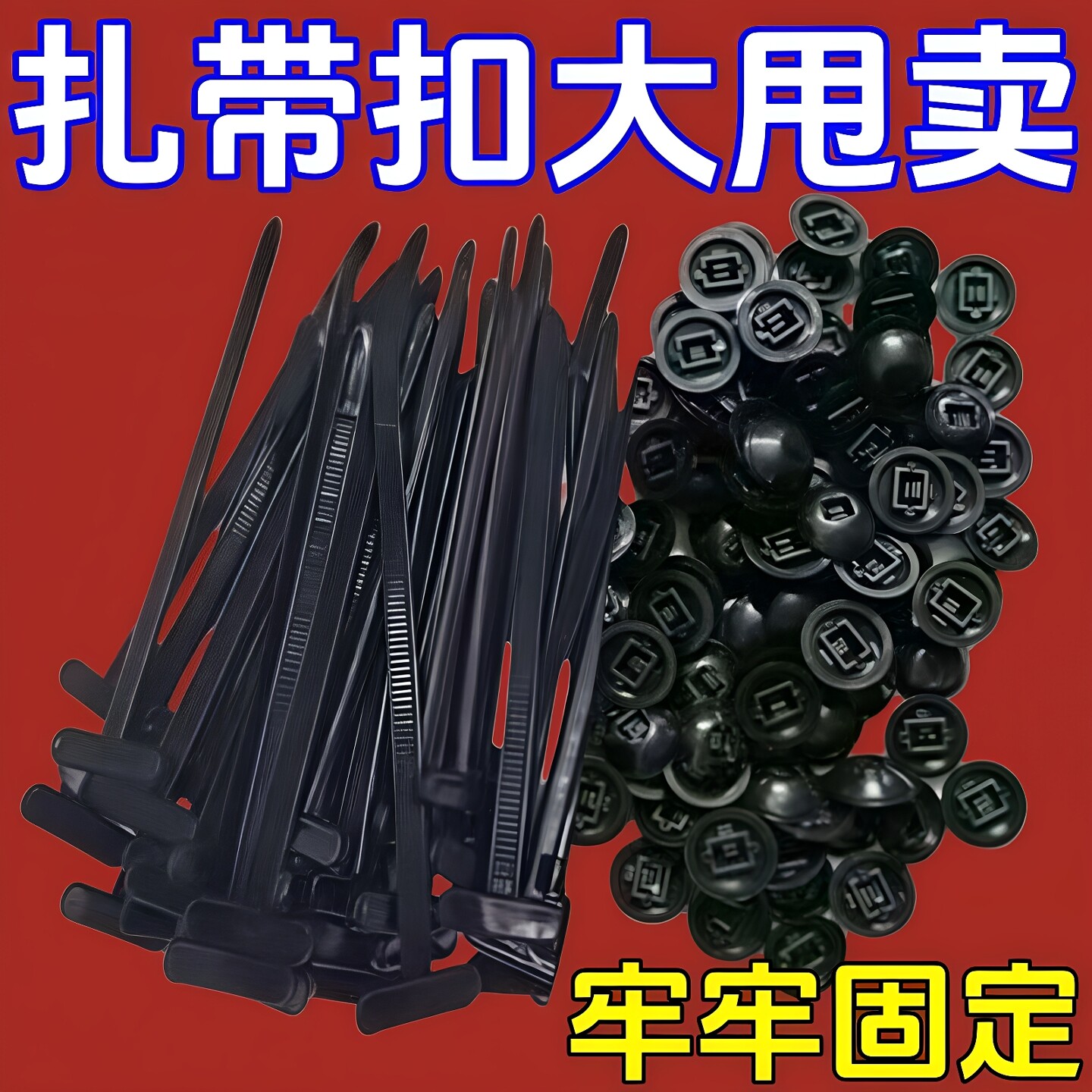 扎带卡扣穿心钉通用后备箱固定器图片