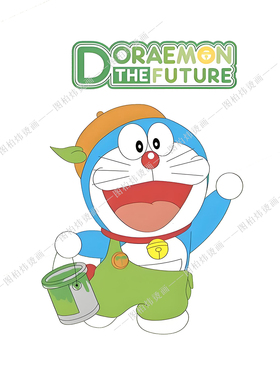 新款多啦A梦叮当动漫卡通烫画潮牌短袖T恤热转印熨烫贴可水洗logo