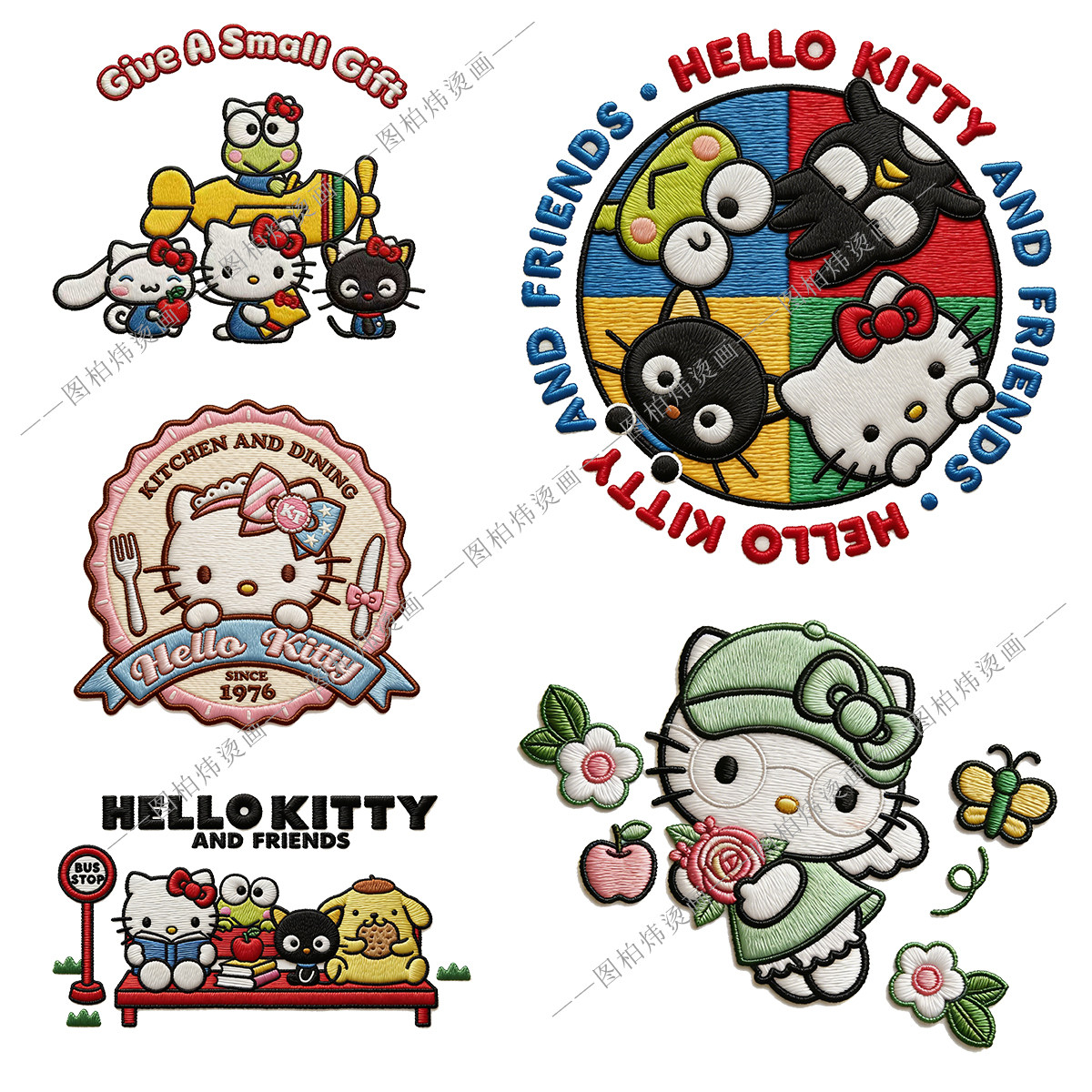 非布贴仿真刺绣三丽鸥HelloKitty凯蒂猫日系夏季女装热转印29包邮