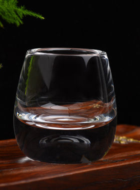 水晶加厚底啤酒杯全净高档威士忌杯红酒威士忌洋酒杯免费刻字