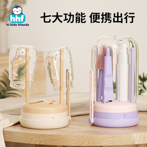 宝宝便携式奶瓶刷杯刷清洁刷新生婴儿专用清洗刷收纳套装婴童用品