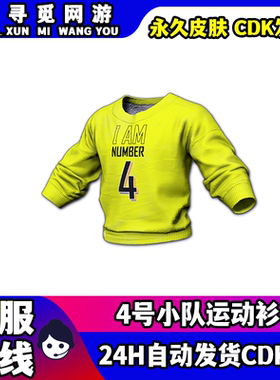 PUBG绝地求生4号长袖运动衫T恤小队永久上衣吃鸡皮肤激活码CDK