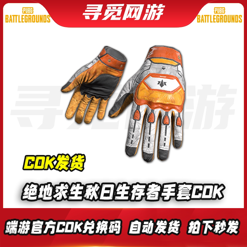 pubgPUBG绝地求生秋日生存者手套吃鸡永久橙色手套激活码兑换码CDK