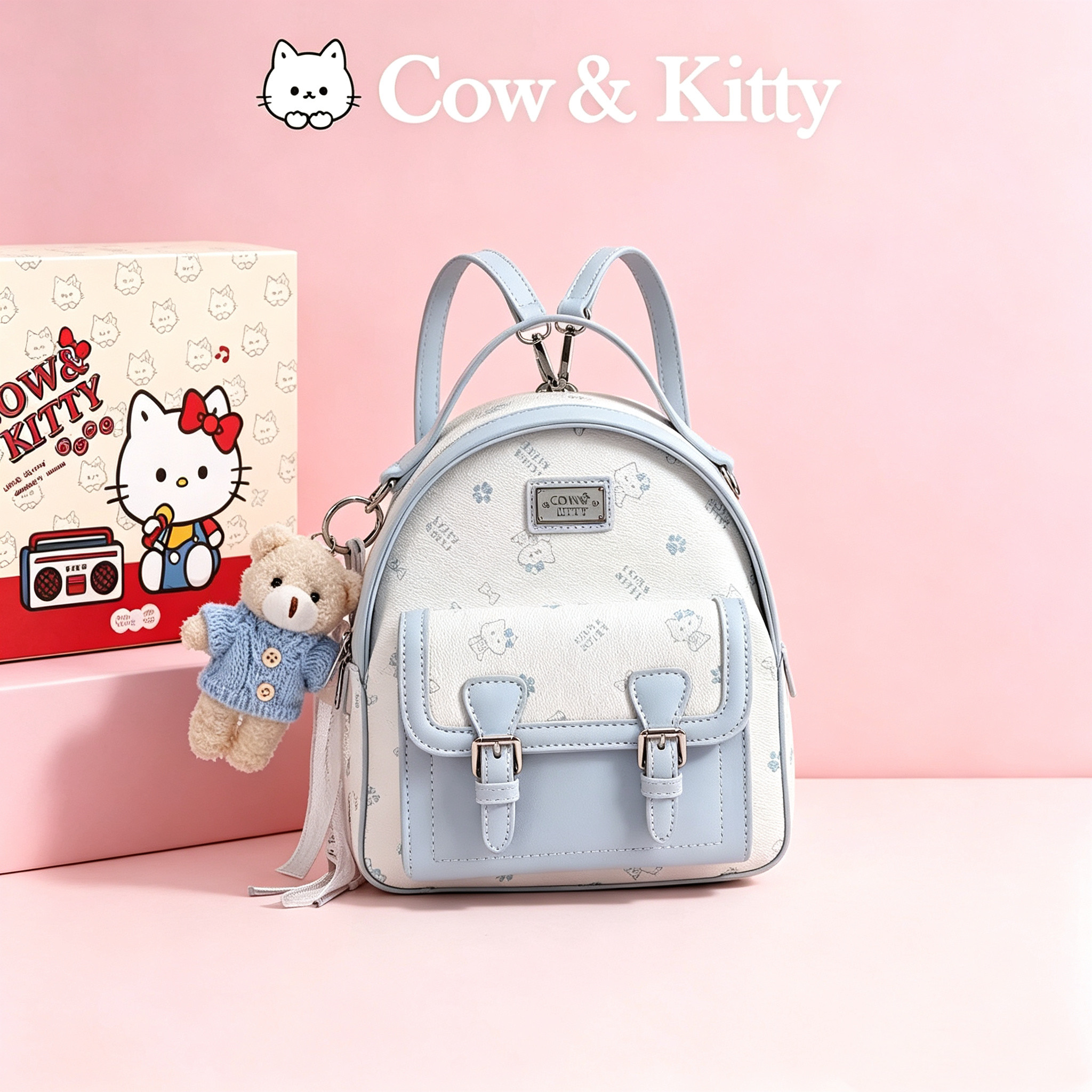 Cow&Kitty可爱大容量双肩包女图片