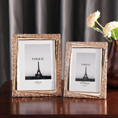 轻奢金属相架相簿摆件客厅6寸7寸相框摆台六寸七寸儿童写真结婚照