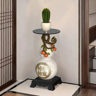 入户门口葫芦电视柜旁边大摆件乔迁新居礼物玄关落地转角处装 饰品