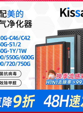 适配美的空气净化器滤芯KJ210G-C46/C42过滤网KJ230G-D46/FC-20N1