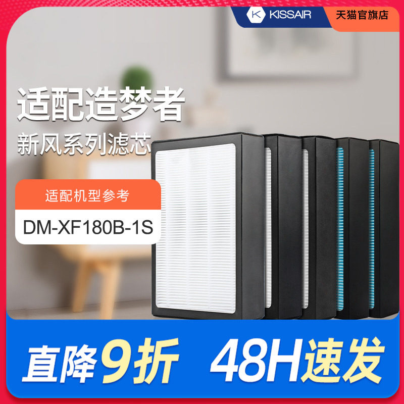 适配造梦者新风系统新风机滤芯DM-XF180B-1S/F1190高效过滤网初效