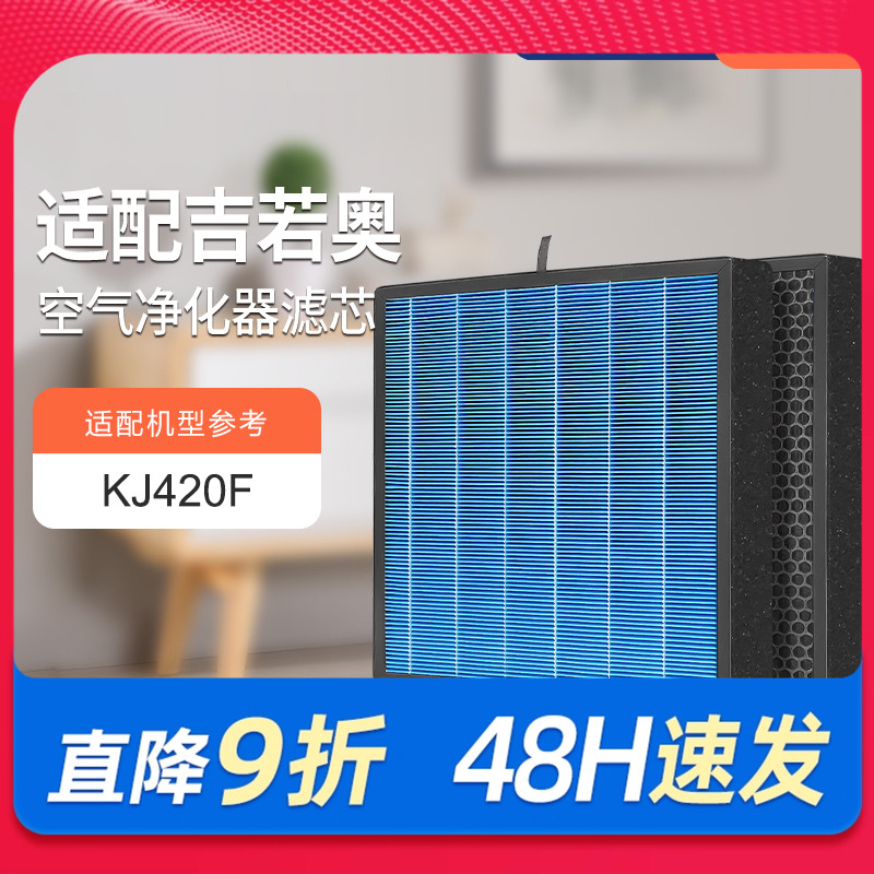 适配GinnoAir吉若奥KJ420F-GIA除菌甲醛宠物空气净化器滤网滤芯