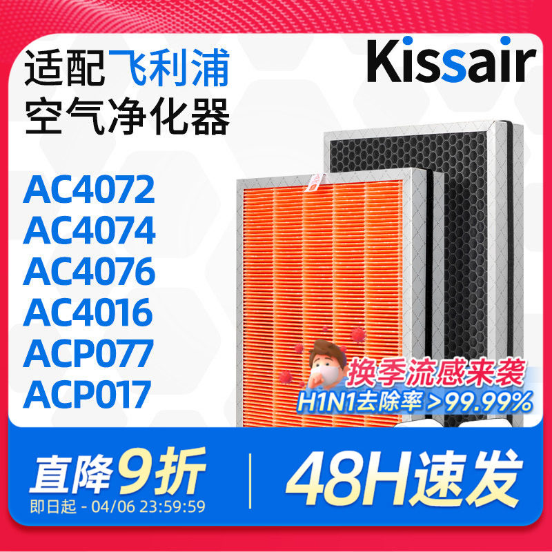 适配飞利浦空气净化器过滤芯ACP077/ACP017过滤网FY3107除醛集尘