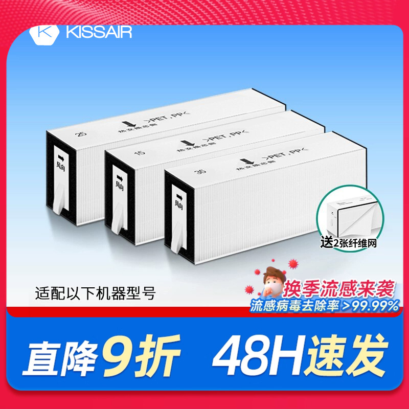 适配松下新风系统FY-E15/25/35PMA滤芯ZJD1C/ZJP1C滤网ZDP1C/ZY1C