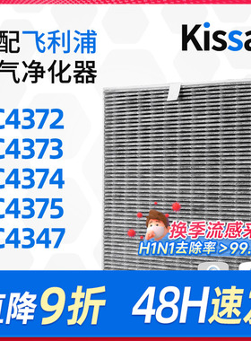 适配飞利浦空气净化器过滤网AC4374/AC4375过滤芯FY3047除尘除醛