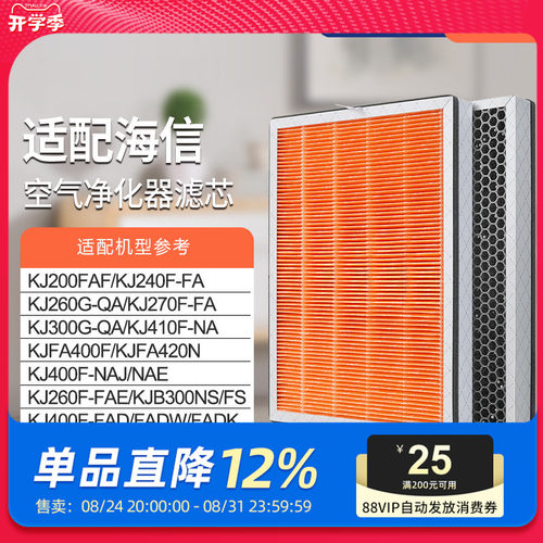 适配Hisense海信空气净化器滤网