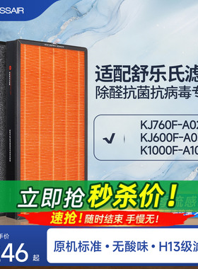 适配舒乐氏空气净化器滤芯A02/A03/A10除甲醛KJ760F净化机过滤网