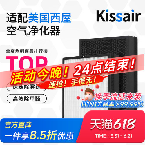 适配西屋空气净化器AP-739M滤芯AP-845X/845B/950G滤网3700/2000