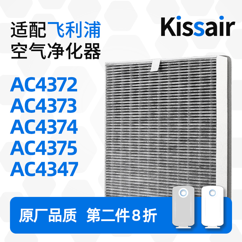 适配飞利浦空气净化器过滤网AC4374/AC4375/AC4138过滤芯除尘除醛