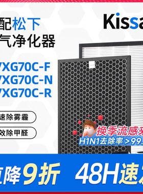 适配松下空气净化器滤芯F-VXG70C-R/F-VXG70C-N/F-VXG70C-F过滤网