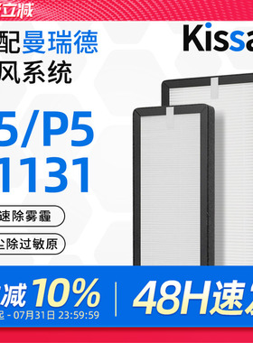 适配曼瑞德新风滤芯S5/P5过滤网有效除pm2.5除尘F1131