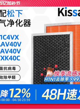 适配松下空气净化器滤网F-VXK40C/F-41C4VX/F-BAV40V过滤芯ZXKP40