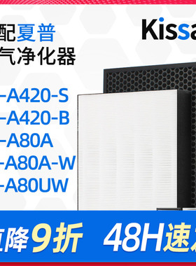 适配夏普空气净化器过滤网FU-A420S-S集尘HEPA滤芯套装FU-A420-B