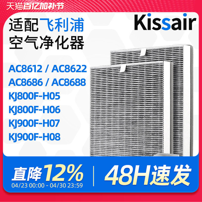 适配飞利浦空气净化器滤芯AC8622/AC8612除甲醛纳米过滤网FY8197