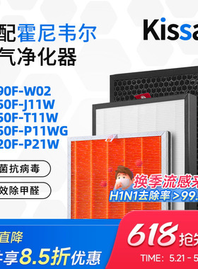 适配霍尼韦尔空气净化器KJ190F-W02滤芯250F-J11W/420F-P21W滤网