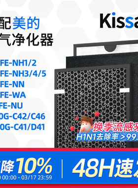 适配美的空气净化器滤网KJ20FE-NH1/2/3/4/5/KJ20FE-NN/WA过滤芯
