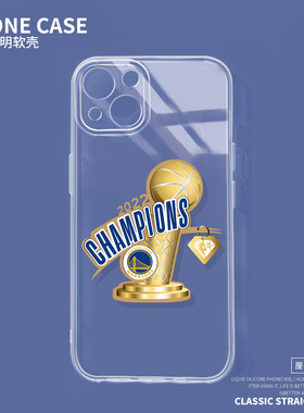 NBA总冠军手机壳适用苹果13透明软套12Promax全包iPhone11勇士y52svivo华为nova9荣耀x30红米note10opporeno6
