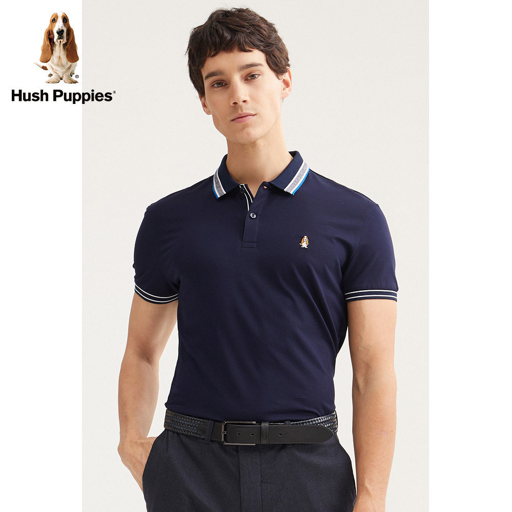 hush puppies暇步士男装t恤2020新夏季翻领短袖polo衫|pd-20356d