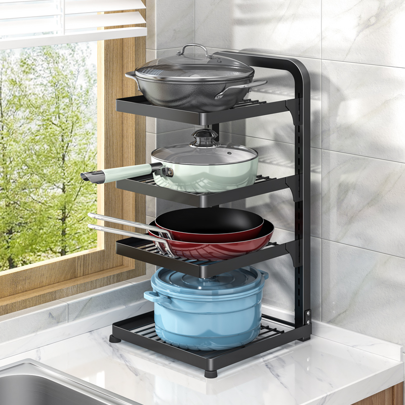厨房下水槽锅具收纳架