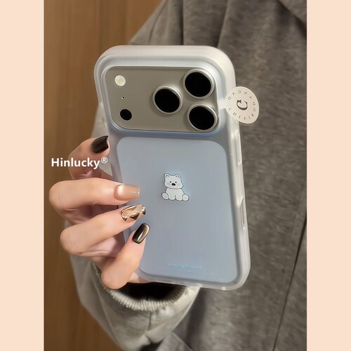 适用苹果17promax手机壳iphone16新款15pro保护套卡通西高地磨砂14plus全包镜头13mini女12外壳11高级软渐变