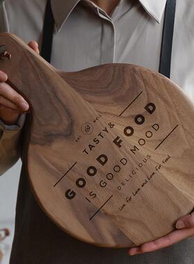 CHONG翀 葫芦面包板披萨板托盘胡桃木装饰拍照砧板菜板切水果实木