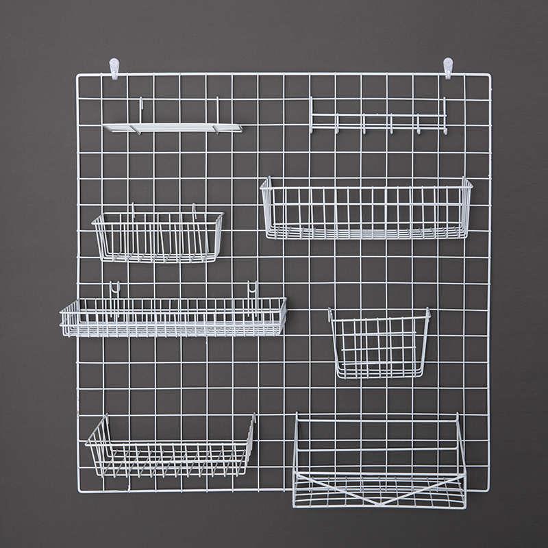 网片网格置物架托 托盘网架挂篮超市置物蓝家用浴室整理收纳铁艺