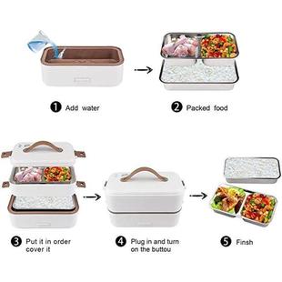 Box Food Container Double Electric Lunch Portable Heat layer