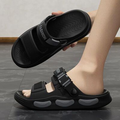 Men's Slippers Thick Sole Summer Beach Slides EVA Lightweigh