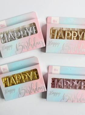 Birthday candles local gold bright gold pencil candle long