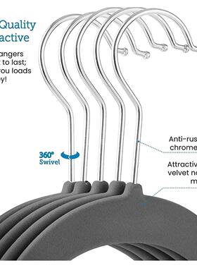 Non slip velvet clothes hanger dress Coat Hanger holder rack