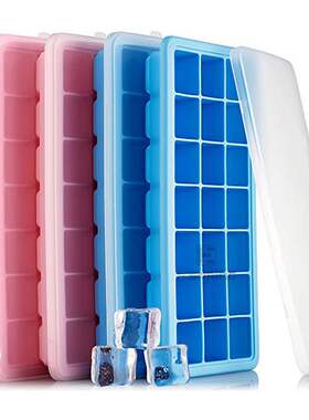silicone 21 ice tray with lid ice cube mold ice box food box