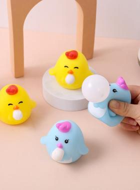 Squshy blow bue baby Fdget Toys squeezy吐泡泡兔子捏捏乐