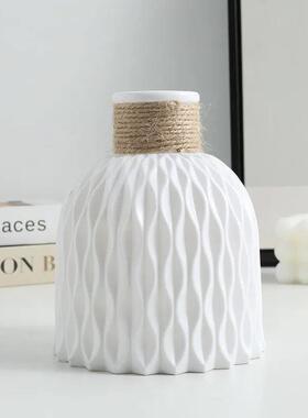 1PC Pineapple Pattern Twine Imitation Ceramic Plastic Vase S