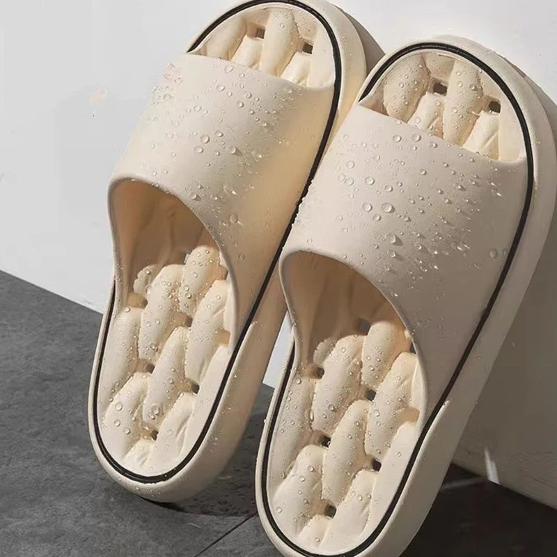 Summer Bathroom Leaky Slippers For Women Men Quick-dry Breat图片