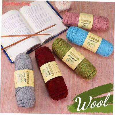 100g/ball  Soft Thick Wool Yarn Woolen Crochet Yarn Hand