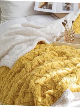 被子毛毯 velvet thick warm winter quilt duvet 2sides blanket