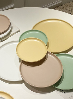 Ceramic dinner plate Round pizza plate Breakfast salad plate