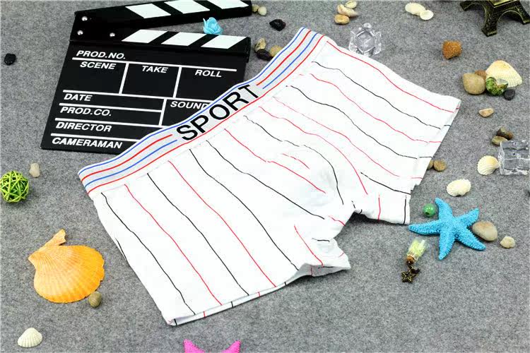 海军水手条纹 男士全纯棉低腰棉平角内裤 时尚性感四角内裤|msdalam kategori Pakaian Dalam/seluar dalam lelaki/tracksuit, seluar dalam - dari Buy2taobao.com untuk memberikan perkhidmatan ejen Taobao profesional membeli