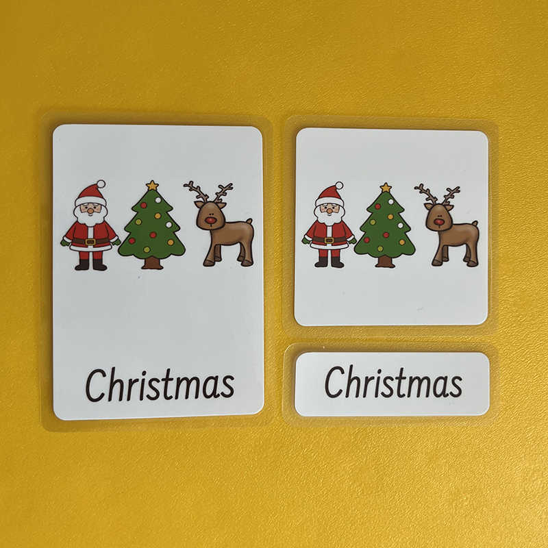 蒙氏幼儿园语言区三段卡圣诞节卡