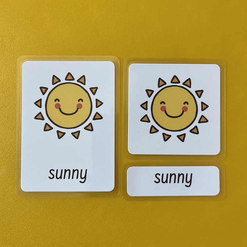 蒙氏英语语言区季节天气三段卡片