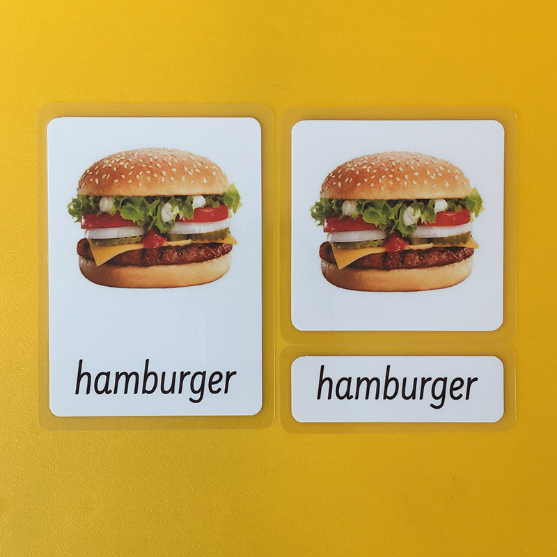 蒙氏教育教具语言区三段卡三部卡