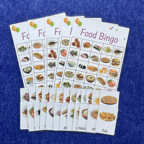 英语食物宾果卡FoodBingo游戏卡